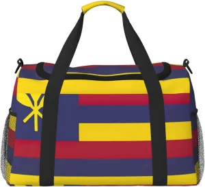 Flag of the Kingdom of Hawaii print Carry on Bag Underseat forTraveling Personal Item Bag Travel Duffel Bag Gym Bag for Women Men