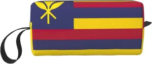 Flag of the Kingdom of Hawaii print Cosmetic Makeup Bags Pouch with Zipper Makeup Bag Travel Cosmetic Bags,Travel Toiletry Case