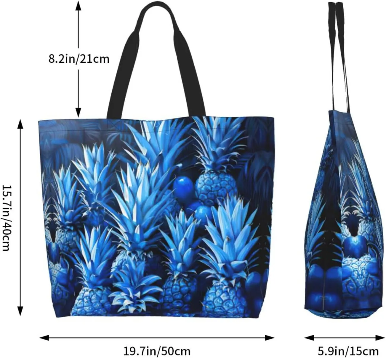Flower Print Shoulder Bag For Women Shopping Bags Tote Bag Large Storage Handbag Grocery Bags For Travel Work