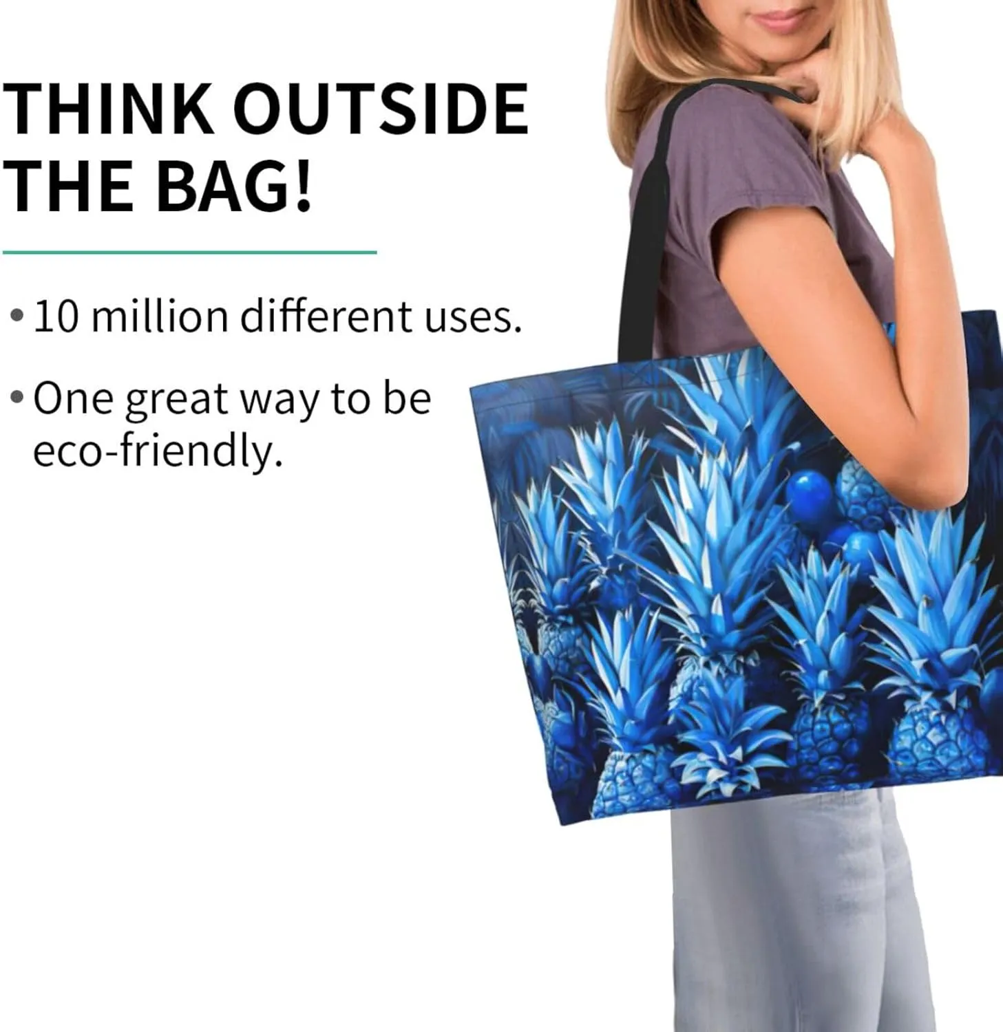 Flower Print Shoulder Bag For Women Shopping Bags Tote Bag Large Storage Handbag Grocery Bags For Travel Work