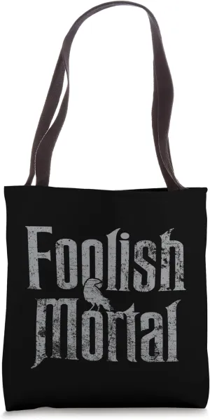Foolish Mortal Raven Grey Print Tote Bag