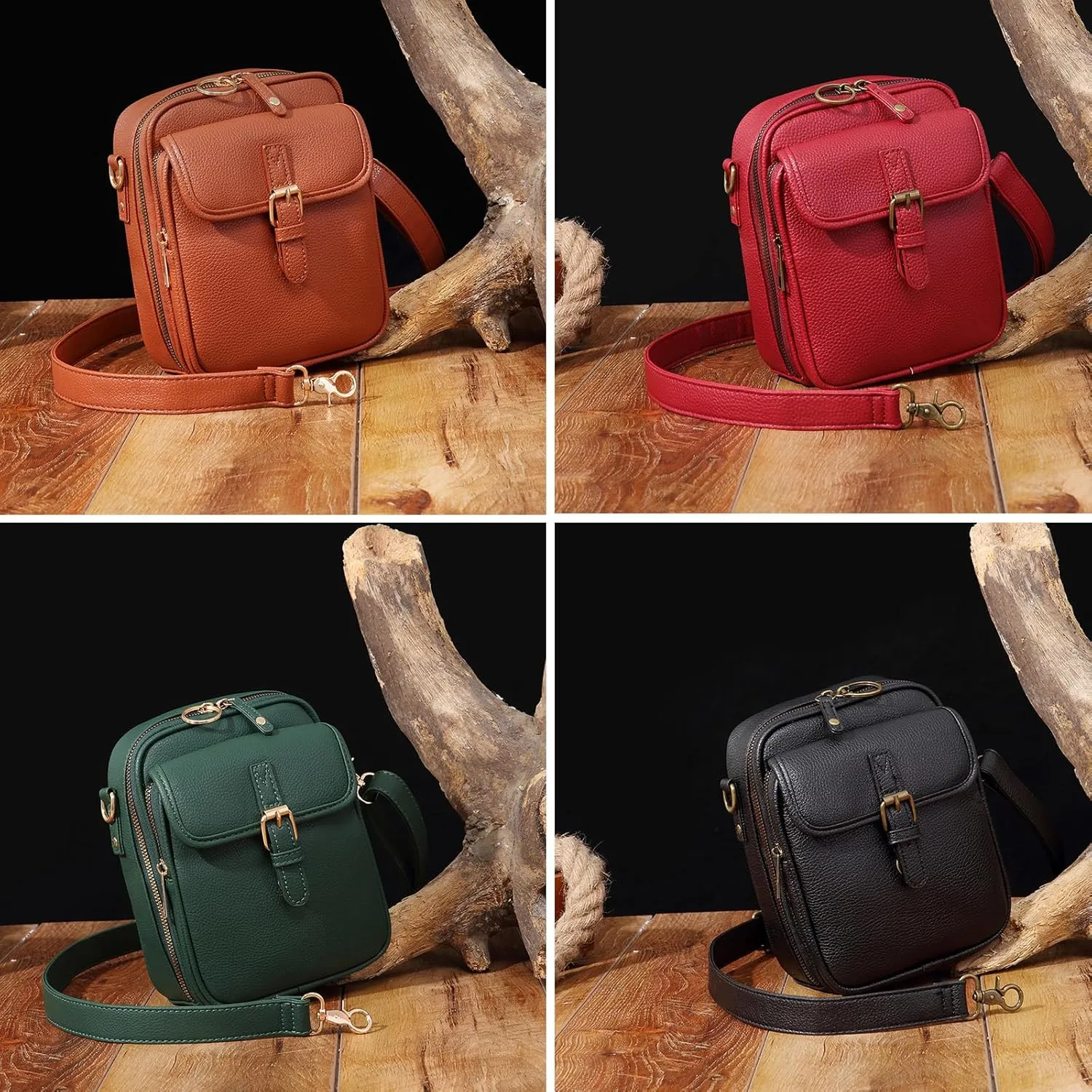 Forcipower Crossbody Leather Bag, Urvashi Crossbody Leather Bag, Mini Shoulder Bags, Purse Anti Theft Women Wallet