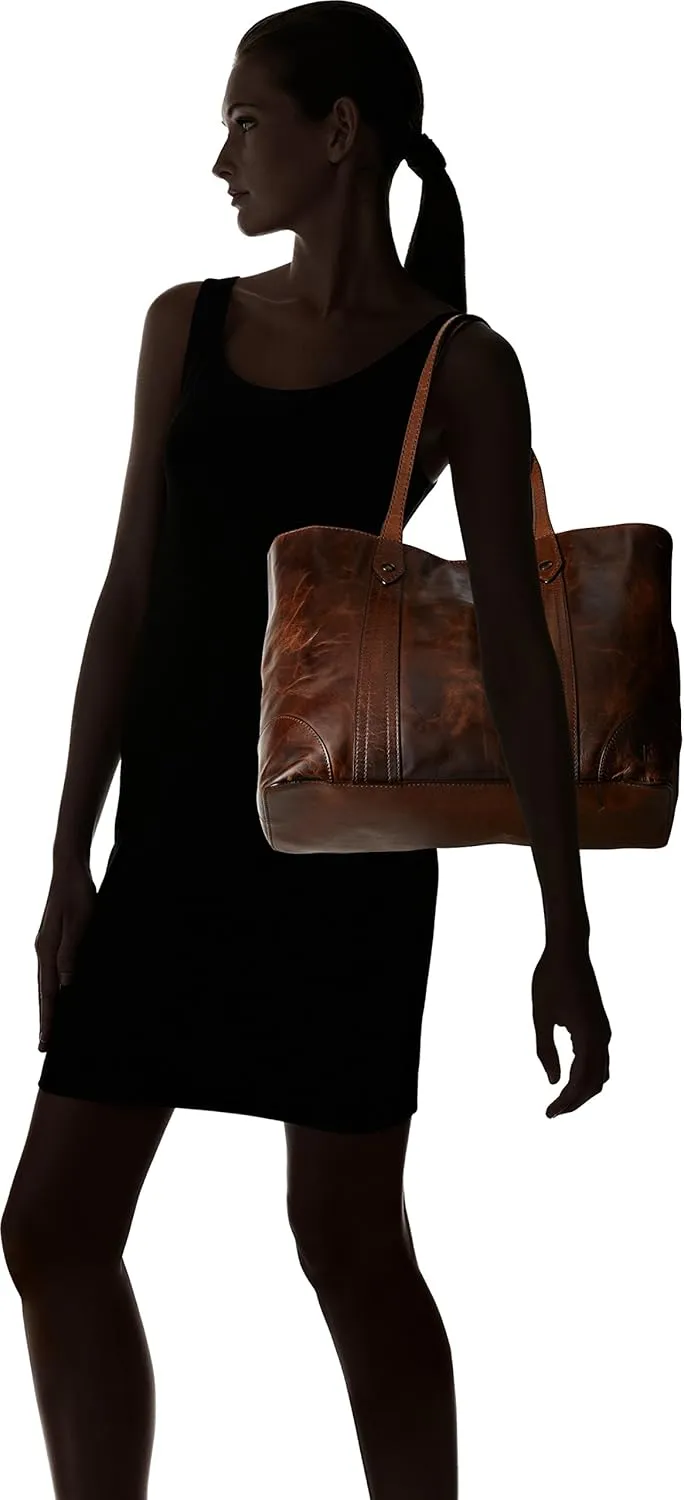 Frye Women's Melissa Shopper Tote Bag, Stylist Large Handbag with Adjustable Strap & Pockets