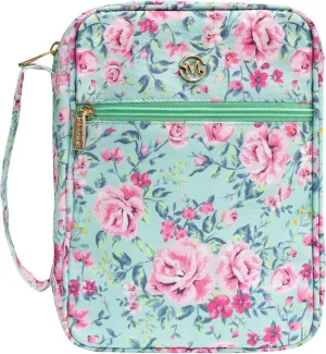 G-LEAF Bible Cover Case/Book Cover, Bible Case for Women Girls, Bible Cover Bags Floral Pattern With Handle Fits for Standard Size Bible, 9.5x6.7x2.5 In