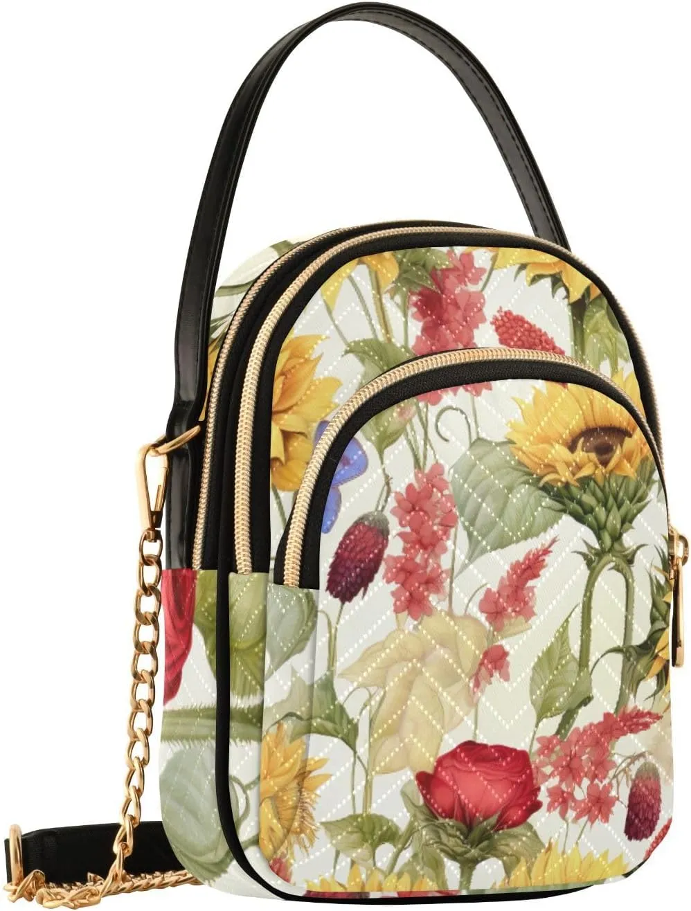 GAIGEO Watercolor Cactus and Plants Women Crossbody Bag, Casual Crossbody Purse, Small Shoulder Bag for Women