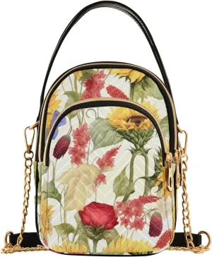 GAIGEO Watercolor Cactus and Plants Women Crossbody Bag, Casual Crossbody Purse, Small Shoulder Bag for Women