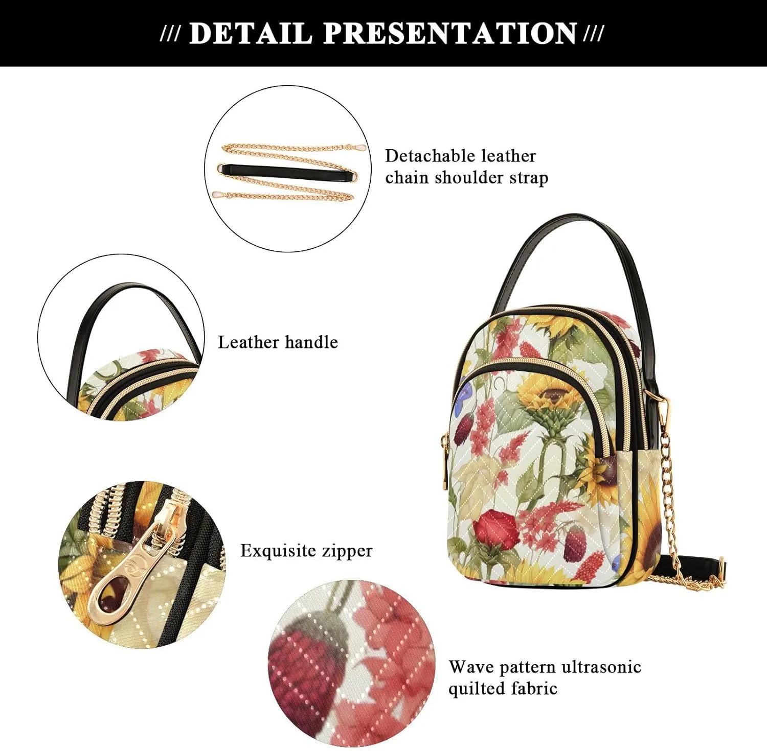 GAIGEO Watercolor Cactus and Plants Women Crossbody Bag, Casual Crossbody Purse, Small Shoulder Bag for Women