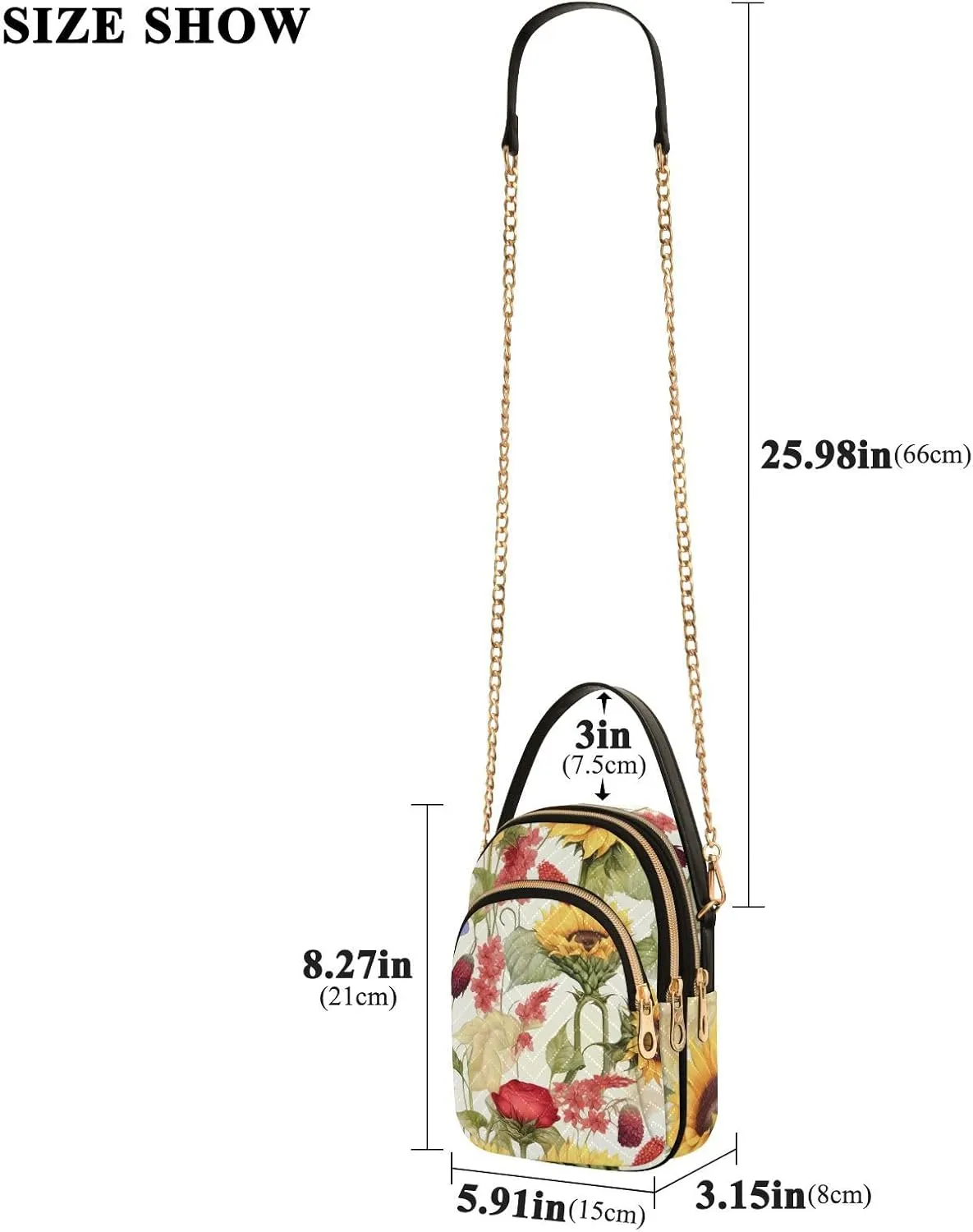 GAIGEO Watercolor Cactus and Plants Women Crossbody Bag, Casual Crossbody Purse, Small Shoulder Bag for Women