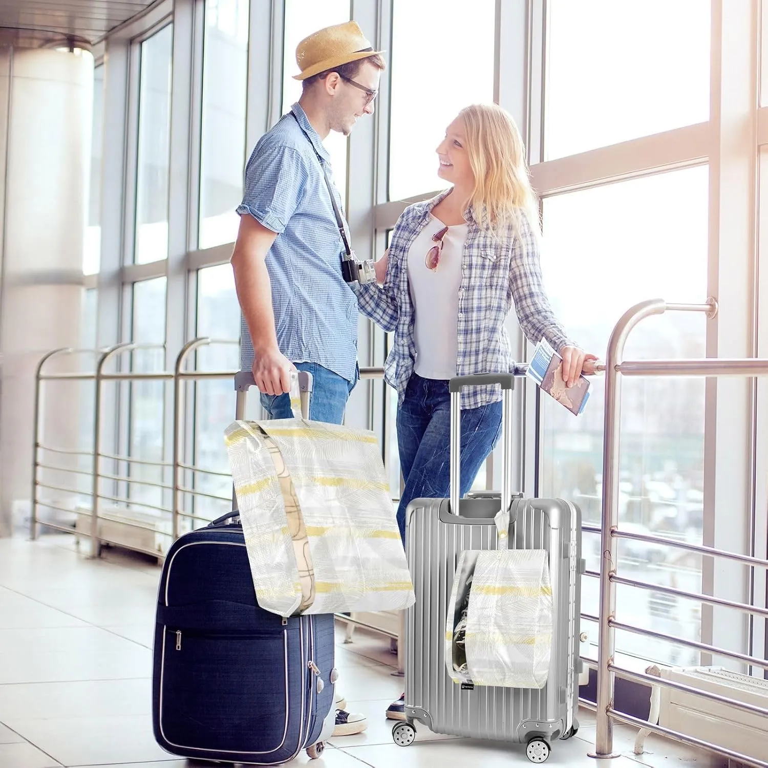 Garment Bag Closet Storage, Luggage Space Saver, Palm Tree Coconut, Waterproof, 3 Set Travel Packing Cubes For Suitcases, Luggages Management Personnel