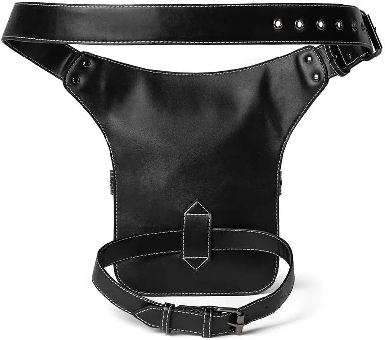 Gear Duke Victorian Retro Shoulder Waist Bags Steampunk Gothic PU Leather Fanny Bag for Steampunk Cosplay (Style_21, One size)