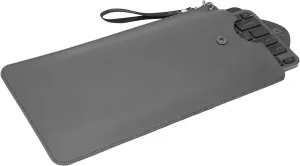 Geekria Keyboard Carrying Case Replacement for Razer Joro Portable Wireless/Logitech MX Keys Mini Keyboard, Vegan Leather Protective Travel Bag Keyboard Cover (Dark Grey)
