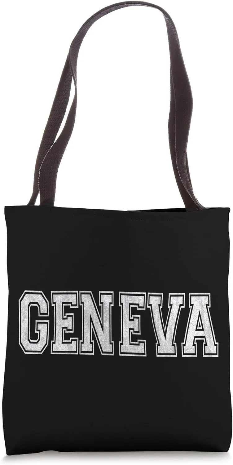 Geneva Varsity Print - Geneva Switzerland Tote Bag