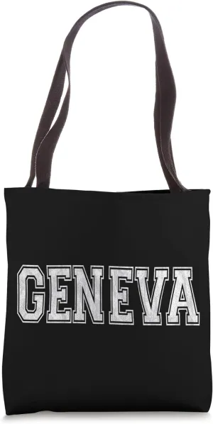 Geneva Varsity Print - Geneva Switzerland Tote Bag