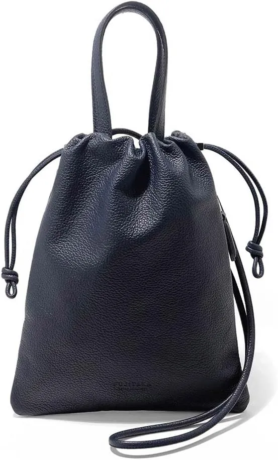 Genuine Leather Drawstring Mini Bag 2WAY Fi, Made In Japan, No, Made In Japan, No.658901