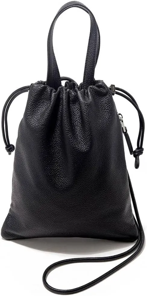 Genuine Leather Drawstring Mini Bag 2WAY Fi, Made In Japan, No, Made In Japan, No.658901