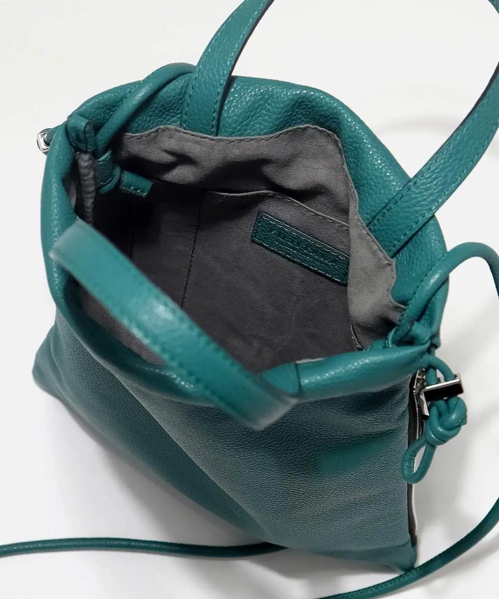 Genuine Leather Drawstring Mini Bag 2WAY Fi, Made In Japan, No, Made In Japan, No.658901