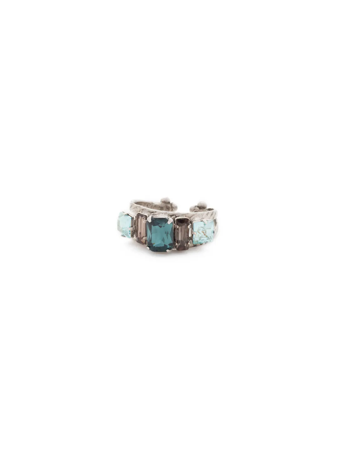 Geometric Crystal Double Band Cocktail Ring - RDA2ASBBR
