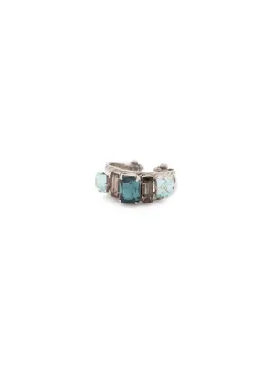 Geometric Crystal Double Band Cocktail Ring - RDA2ASBBR