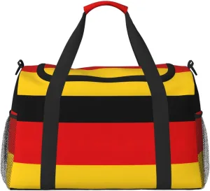 German flag print Large Canvas Travel Duffel Bag Weekender Bags for Women Overnight Bag Carry On Tote Bag