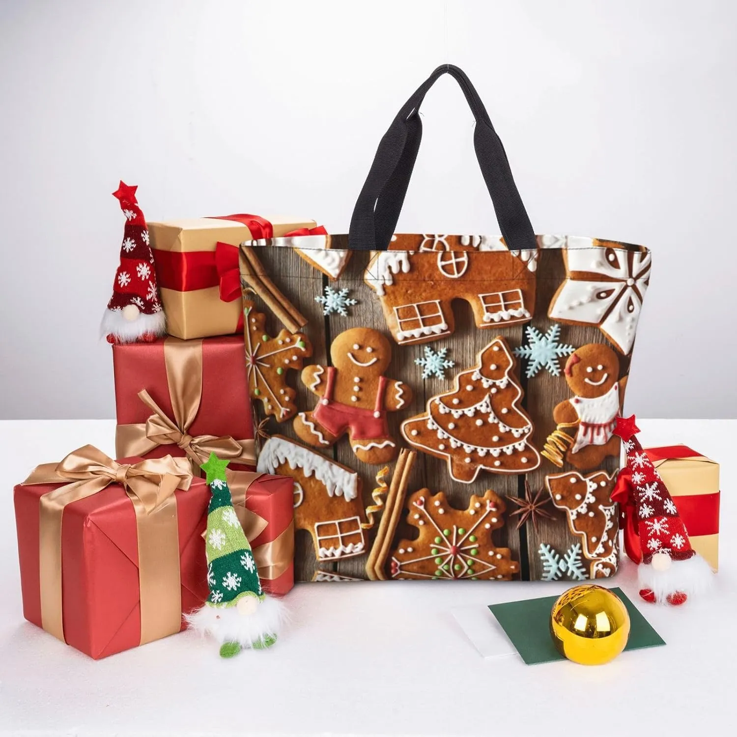 Gingerbread Cookies Print Fashion Tote Bag,Travel Handbag For Women, Hobo Bags, Work Shoulder Bags Crossbody Bag