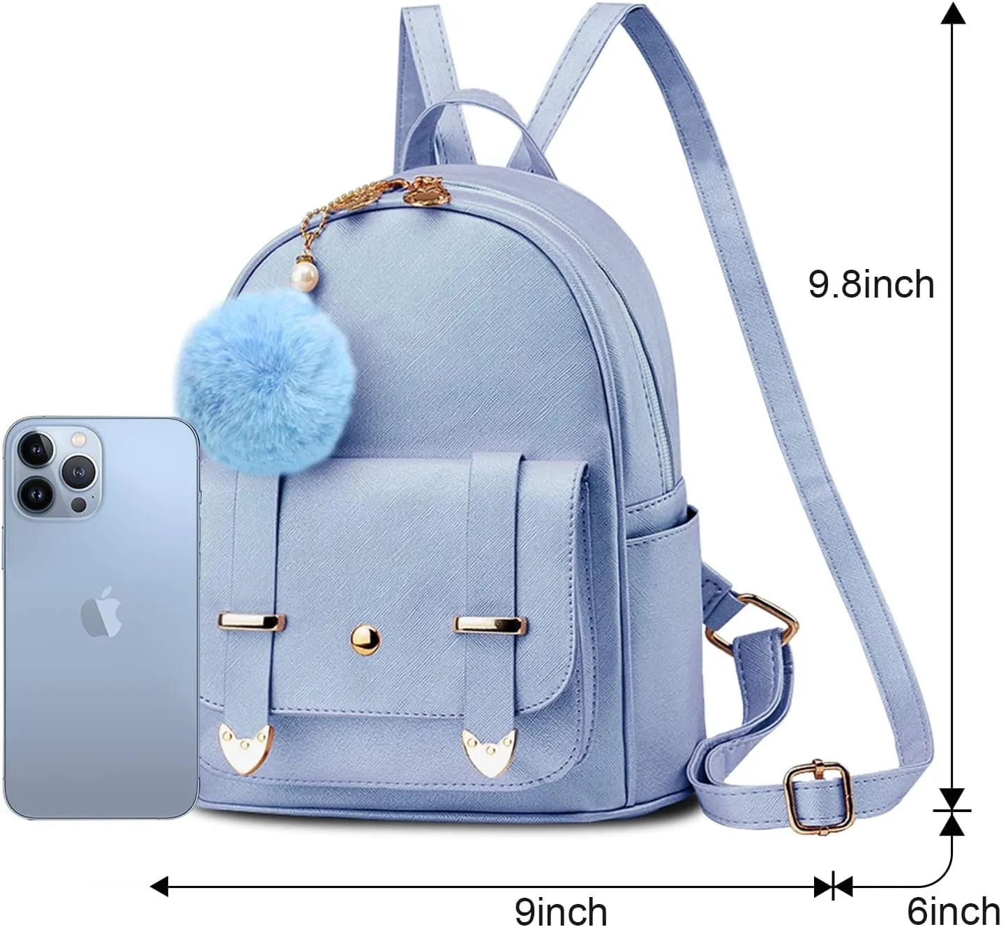 Girls Cute Mini Backpack Purse Kids Backpack Fashion School Bags PU Leather Casual Backpack for Teens Women