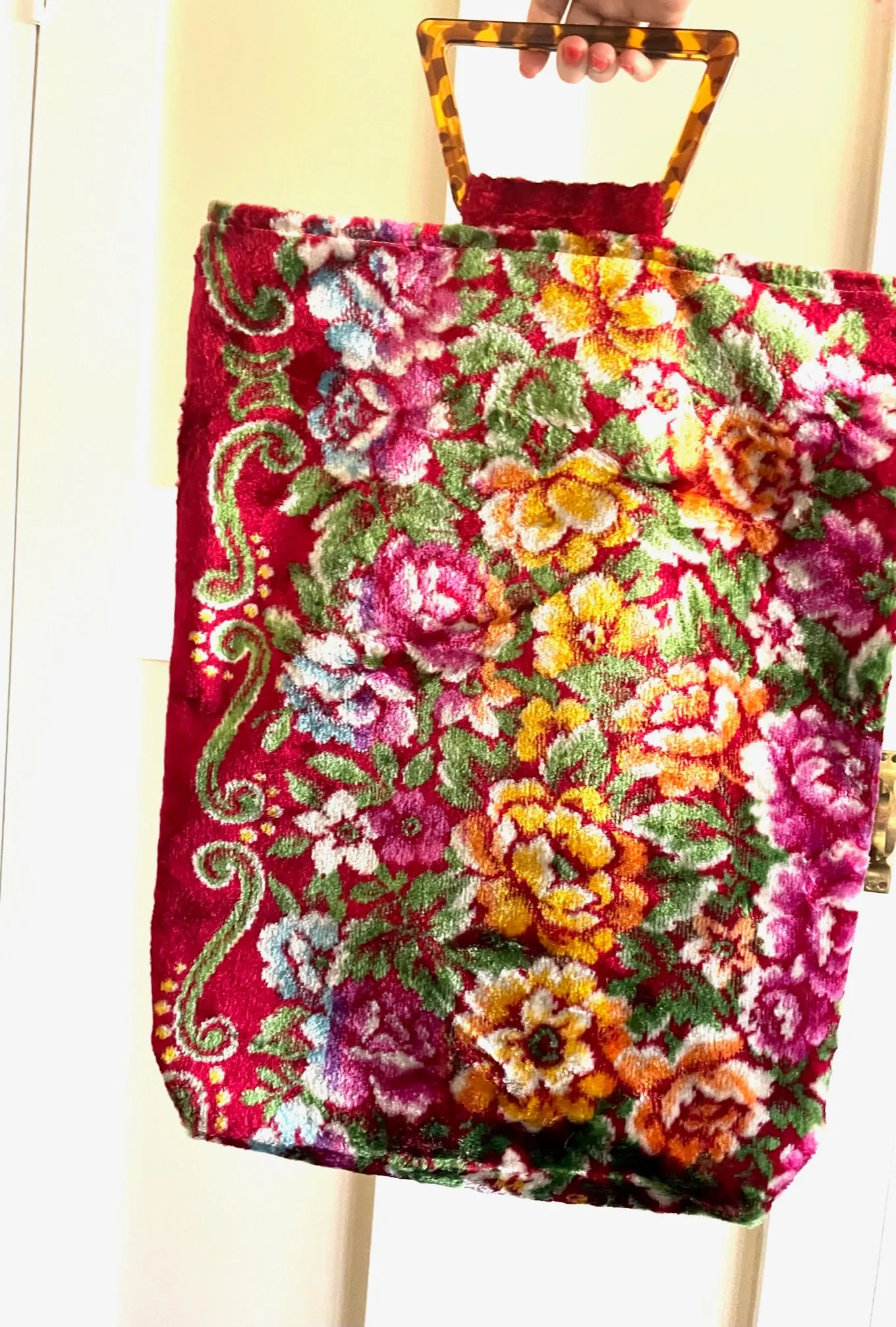 Glory luxe tote: Floral   tortoise shell