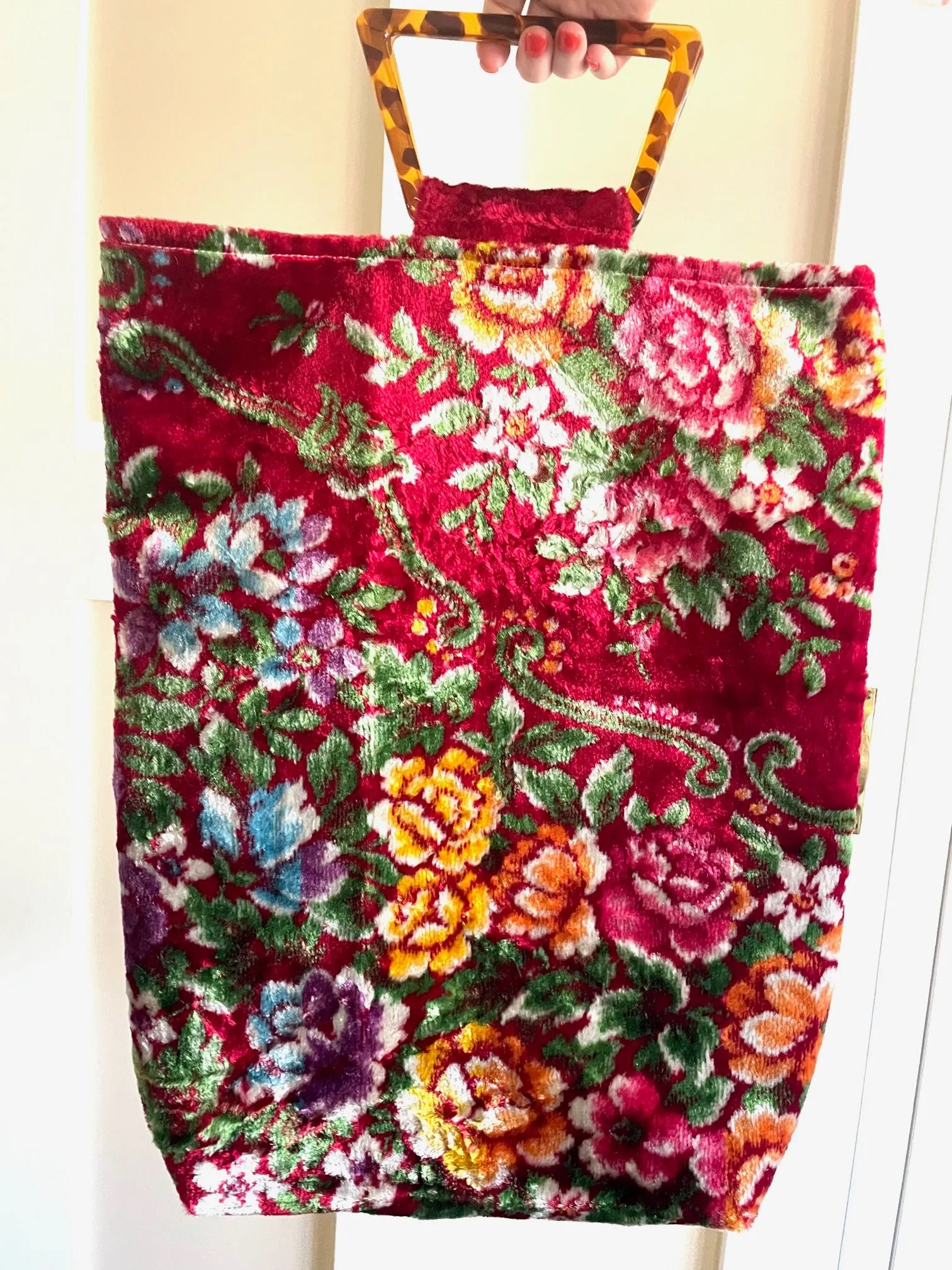 Glory luxe tote: Floral   tortoise shell