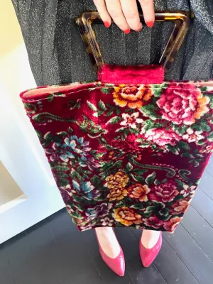 Glory luxe tote: Floral   tortoise shell