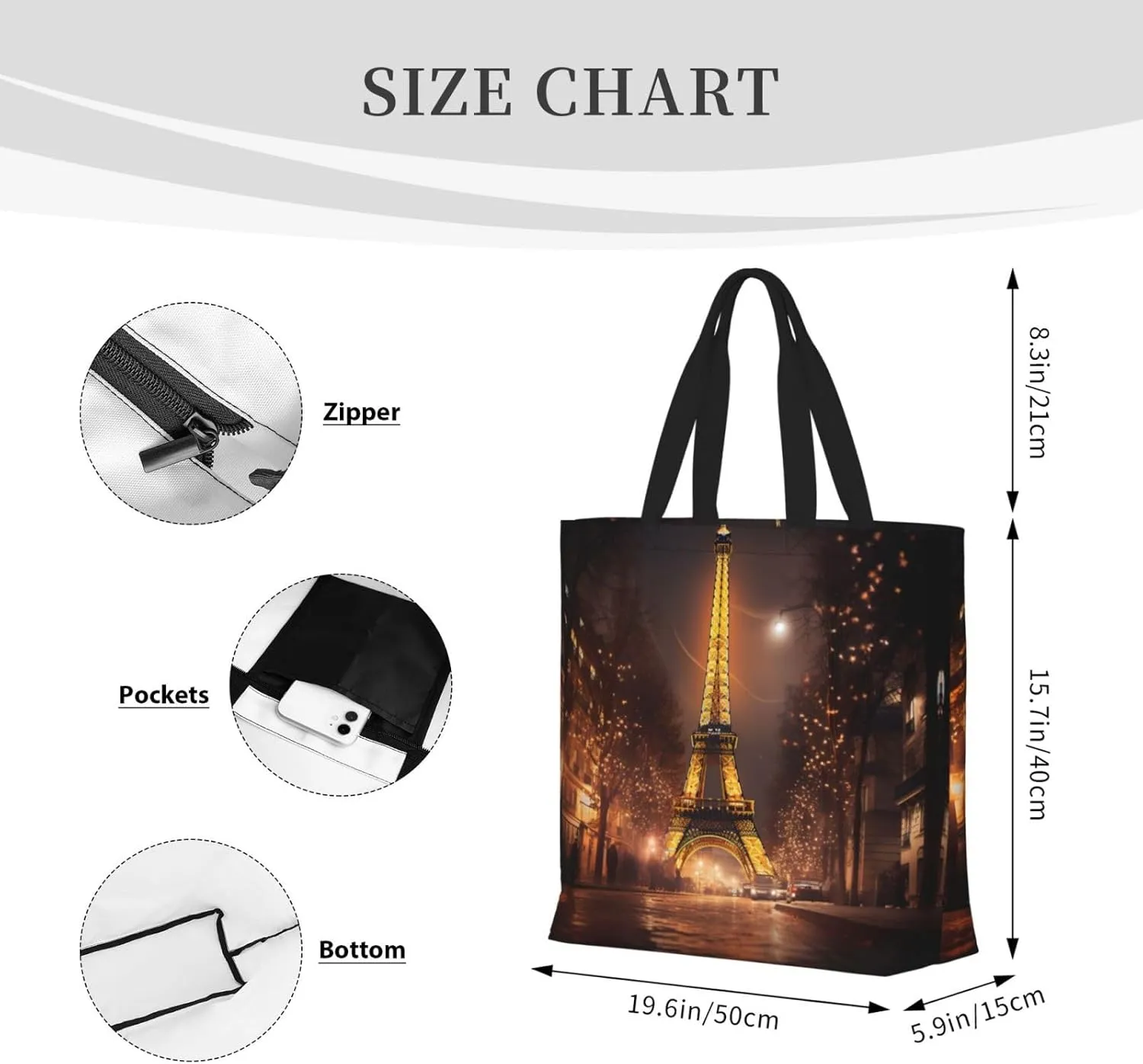 Golden Pineapple Print Tote Bag Shoulde Bag Handbag Grocery Bags Reusable For Office Shopping Travel Casual Work Holiday