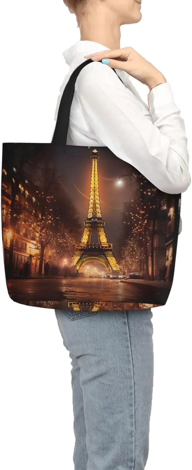 Golden Pineapple Print Tote Bag Shoulde Bag Handbag Grocery Bags Reusable For Office Shopping Travel Casual Work Holiday