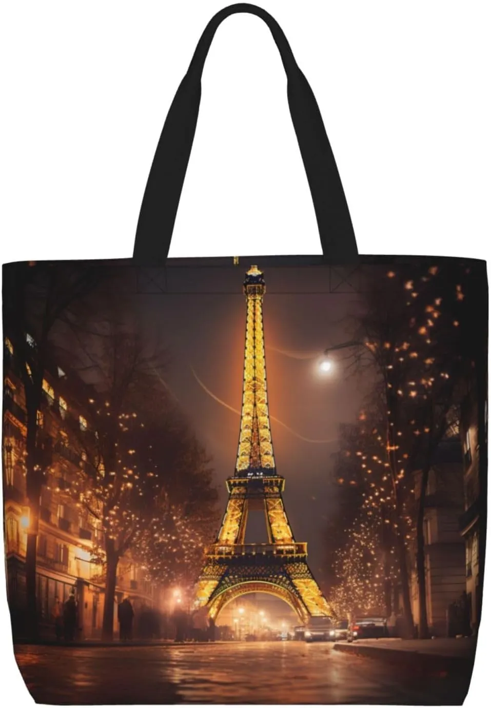 Golden Pineapple Print Tote Bag Shoulde Bag Handbag Grocery Bags Reusable For Office Shopping Travel Casual Work Holiday