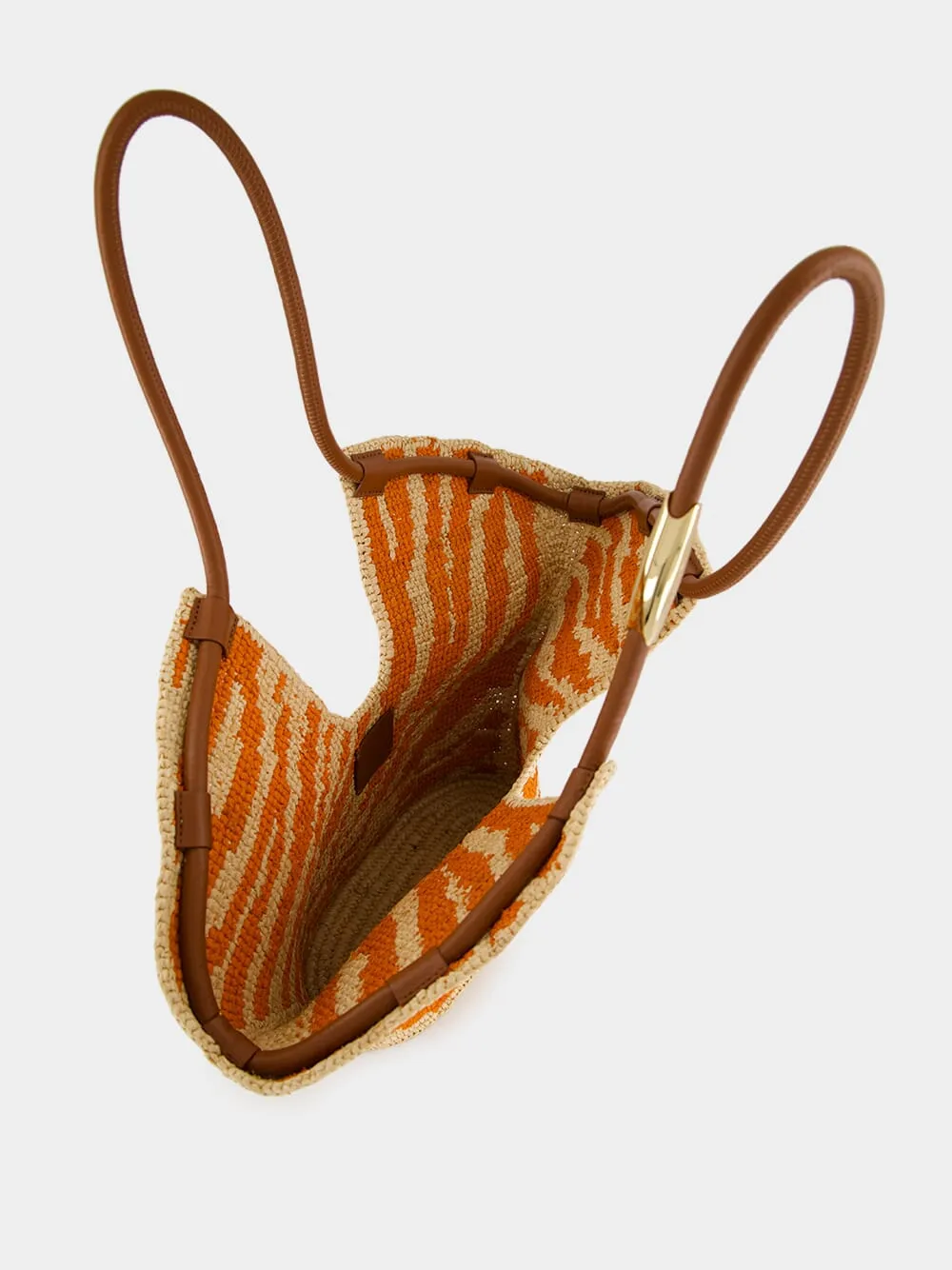 Goldentime Orange Zebra Medium Tote