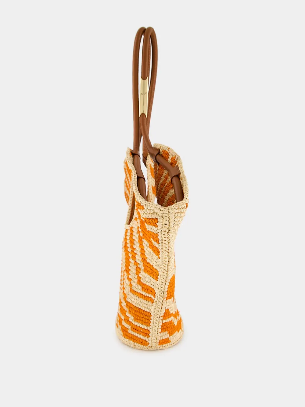 Goldentime Orange Zebra Medium Tote