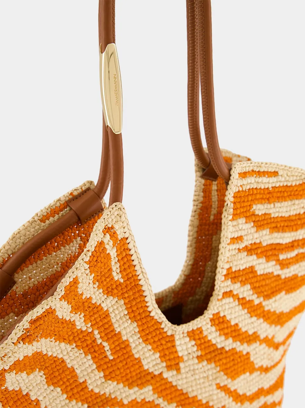 Goldentime Orange Zebra Medium Tote