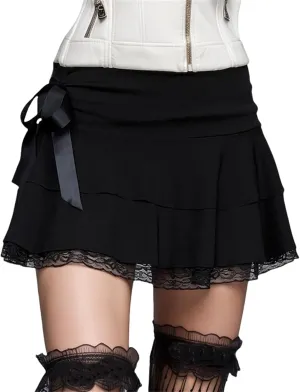 Goth Skirts for Women Punk Grunge Rave Emo Y2k Vintage Halloween