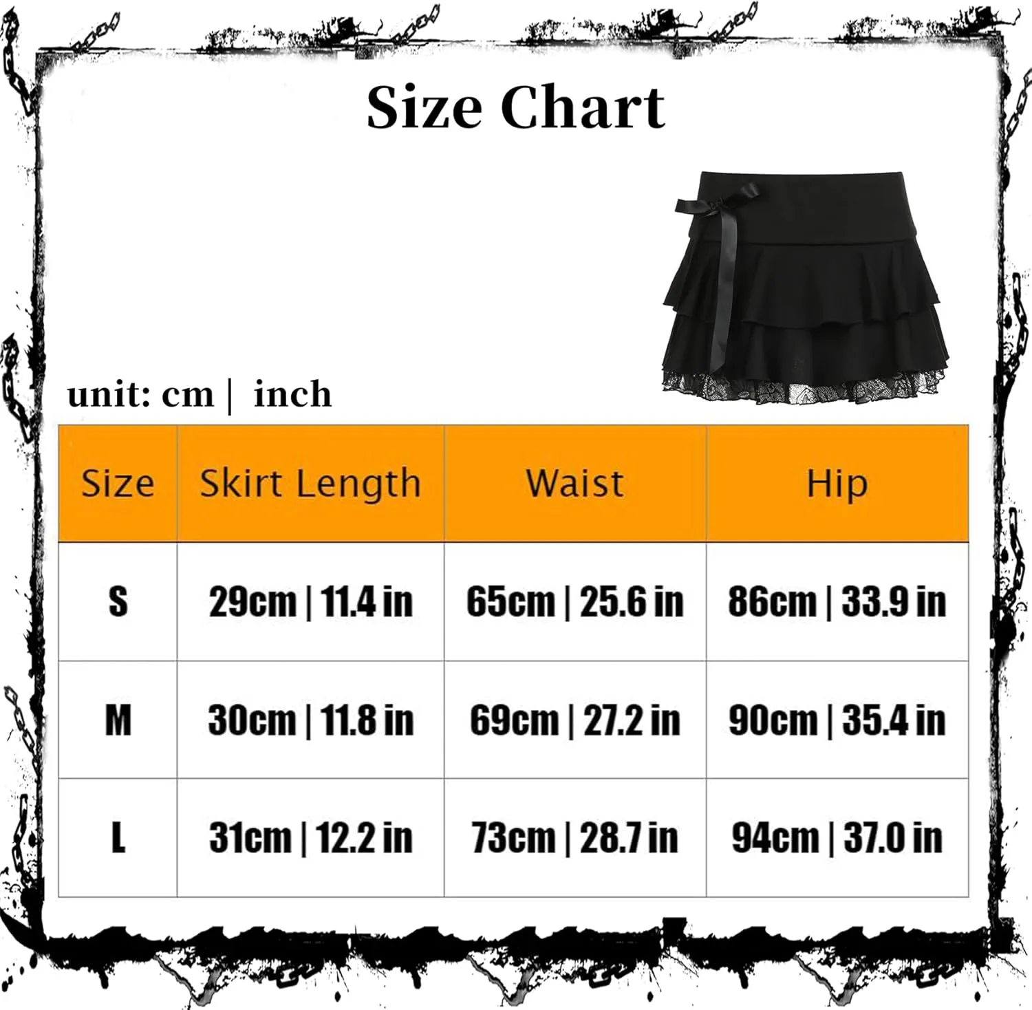 Goth Skirts for Women Punk Grunge Rave Emo Y2k Vintage Halloween