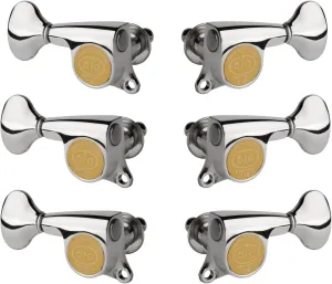 Gotoh Mini 510 3 3 Guitar Tuners with Metal Knobs, Chrome