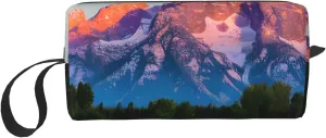 grand teton national park print Multi-Purpose Cosmetic Bag with Zipper Canvas Makeup Bag, Travel Toiletry Pouch, Pencil Bag
