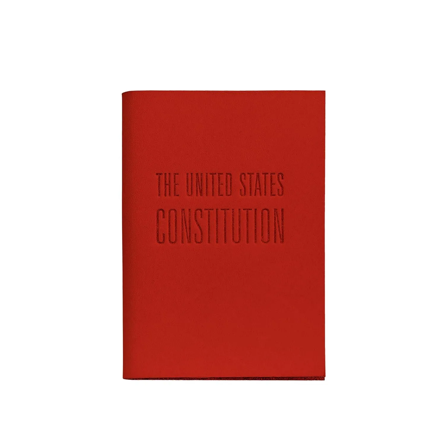Graphic Image United States Constitution, Mini Size, Genuine Leather (2.75"x3.75") Published and Bound in the USA (Red)
