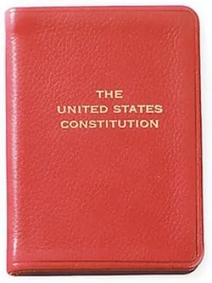 Graphic Image United States Constitution Pocket Edition, Declaration of Independence and Bill of Rights included, Genuine Leather Cover, Made in USA, 2-3/4” X 3-3/4”