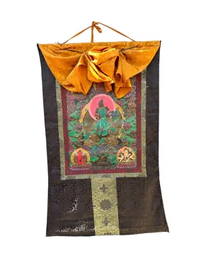 Green Tara Silk Hand Painted Thangka