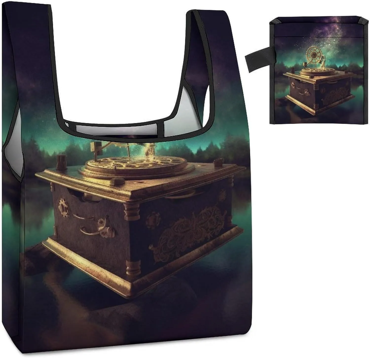 Grocery Bag Reusable Tote Bag Foldable Dog Paw Print Shopping Bag Handbag Washable Shoulder Bag for Travel
