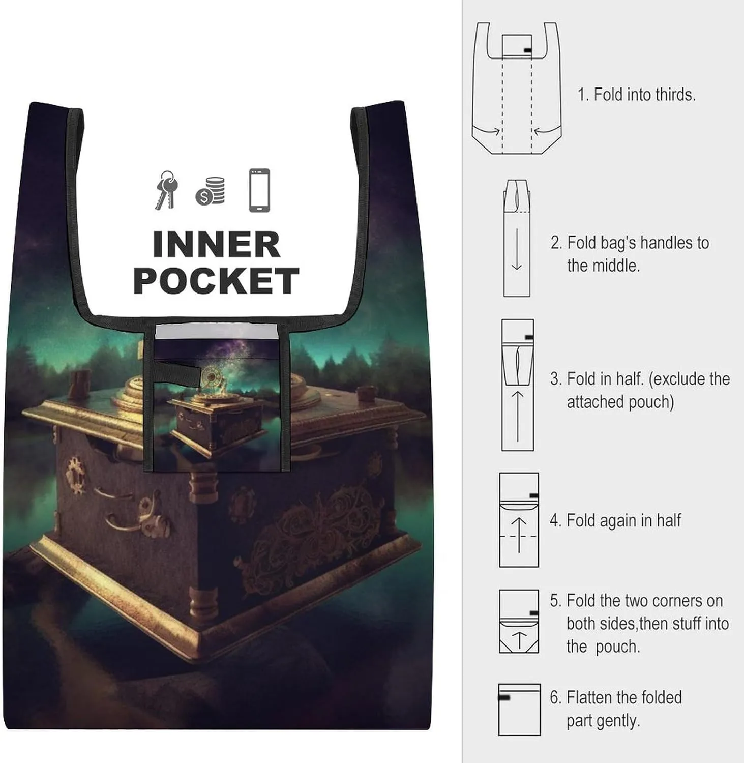 Grocery Bag Reusable Tote Bag Foldable Dog Paw Print Shopping Bag Handbag Washable Shoulder Bag for Travel