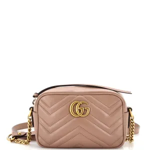 GUCCI GG Marmont Shoulder Bag Matelasse Leather Mini
