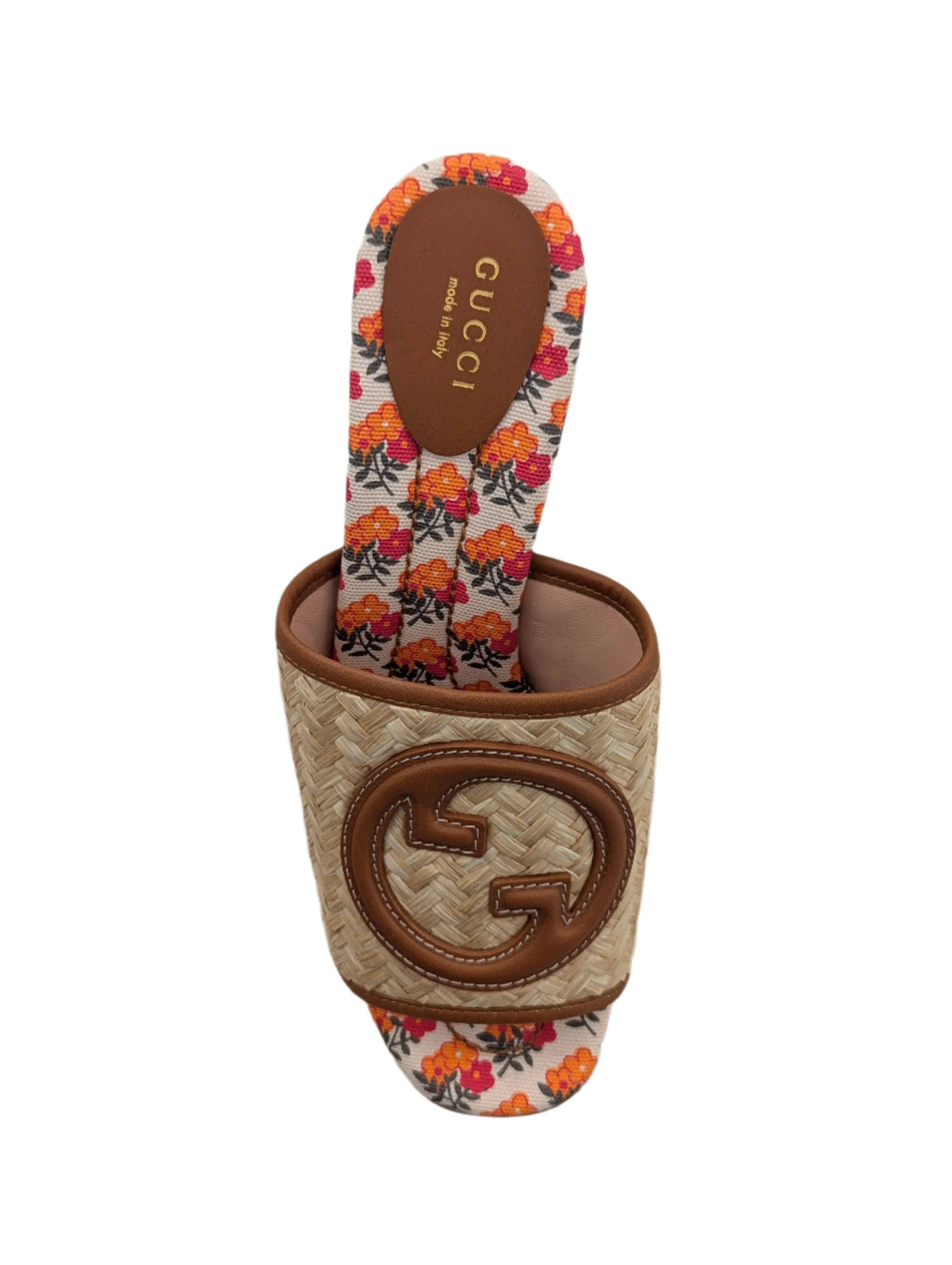 Gucci Interlocking Raffia Heel