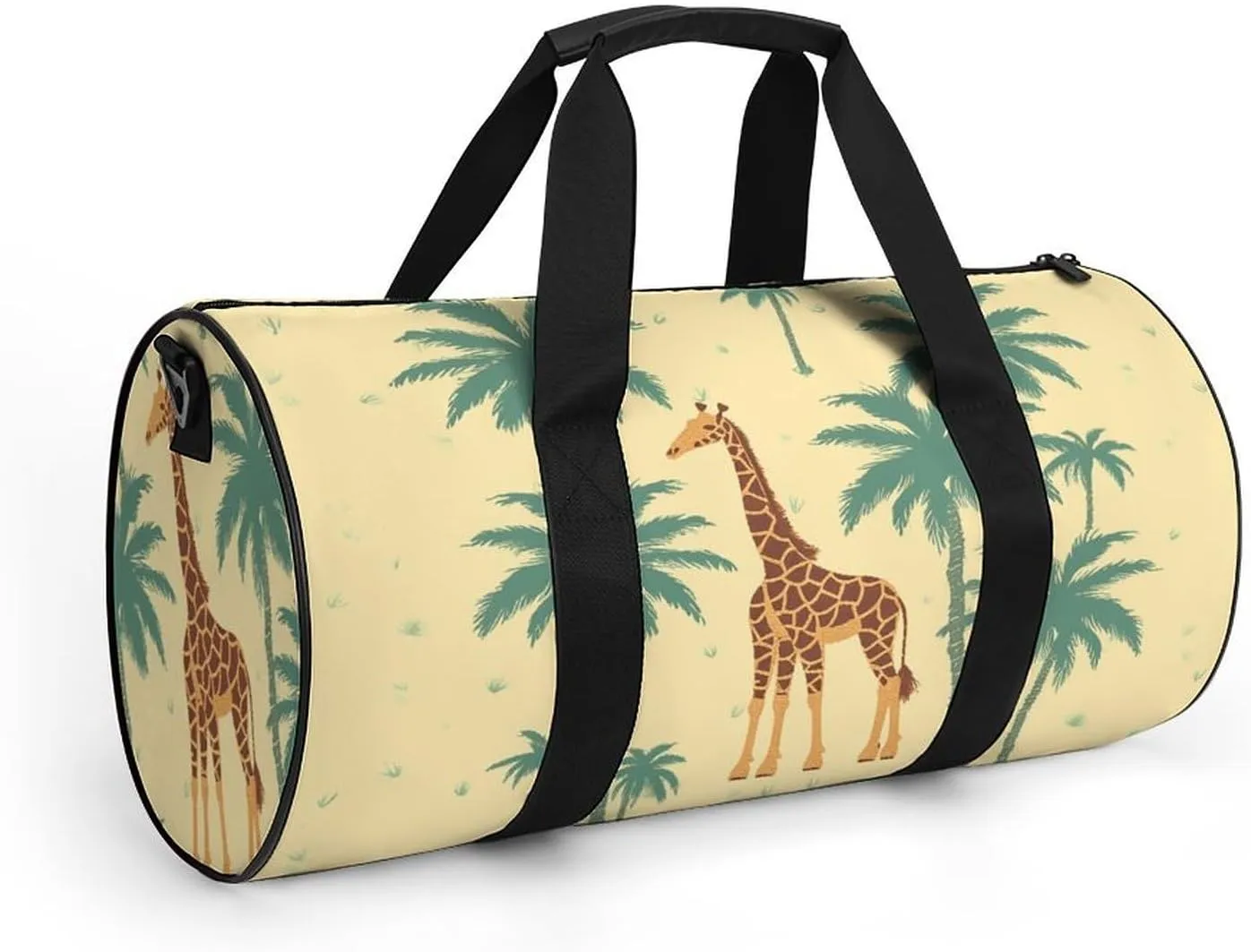 Gym Bag Giraffe Palm Tree Duffel Bag for Men Women Overnight Bag with Shoe Compartment Workout Bags