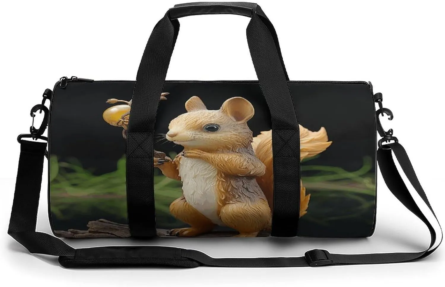 Gym Bags for Men Women,Resin Squirrel Print Workout Bag,Sports Duffle Bag,Travel Gym Bag,Carry On Weekender Bag
