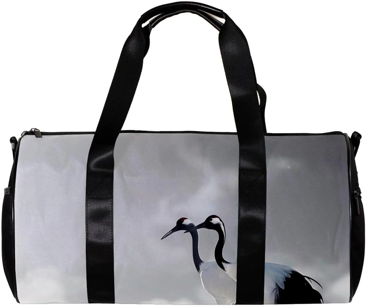 Gym Bags for Men,Travel Duffel Bags for Women,Crane Bird Blue Sky,Workout Bag