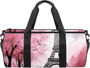 Gym Bags for Men,Travel Duffel Bags for Women,France Pairs Eiffel Tower Tree,Workout Bag