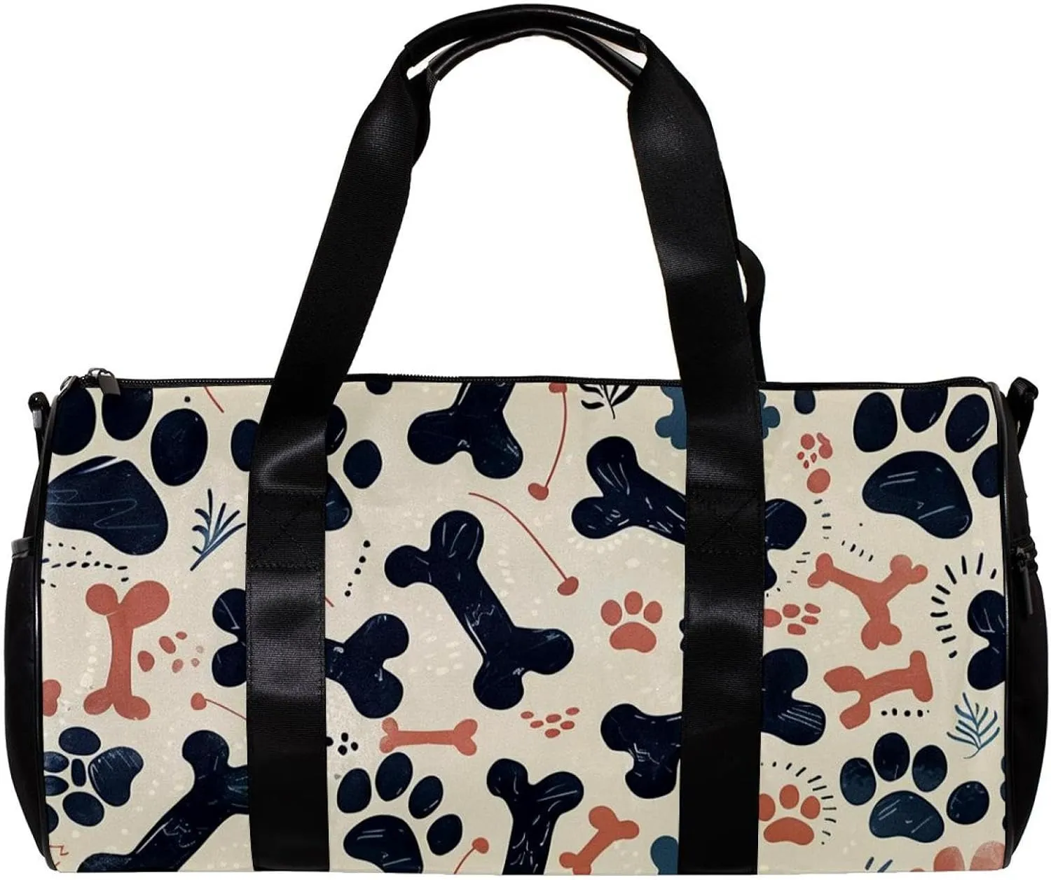 Gym Bags for Women,Duffle Bag for Travel,Bone Dog Paw Print,Gym Bag for Men